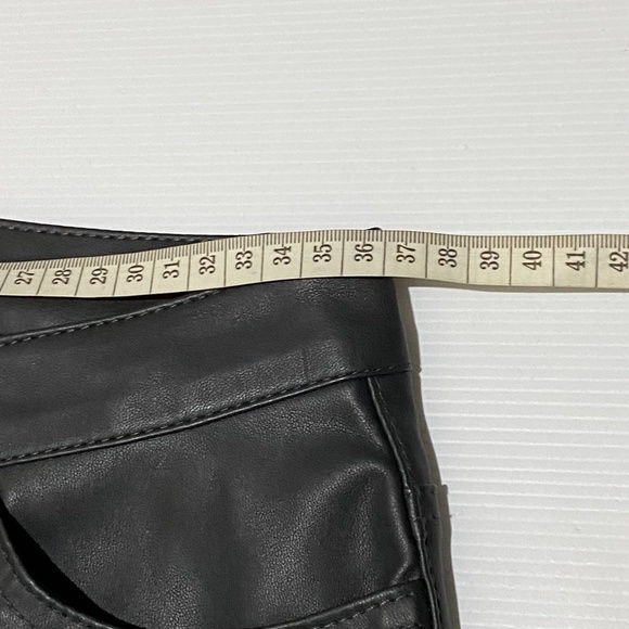 SPORTSGIRL Womens Size XS Dark Grey Faux Leather Look Biker Skinny Pants - Picture 12 of 14